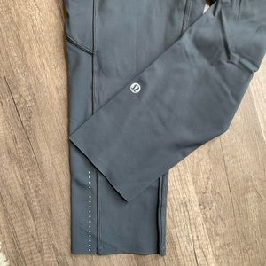 Grey Lululemon Fast and Free crop leggings